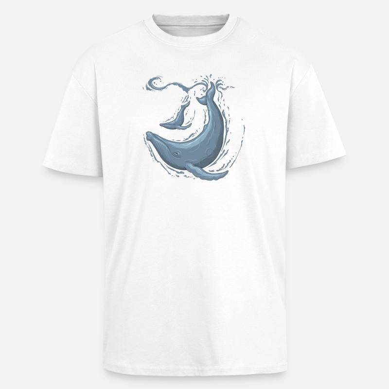 humpback - T-shirt unisexe oversize épais - blanc