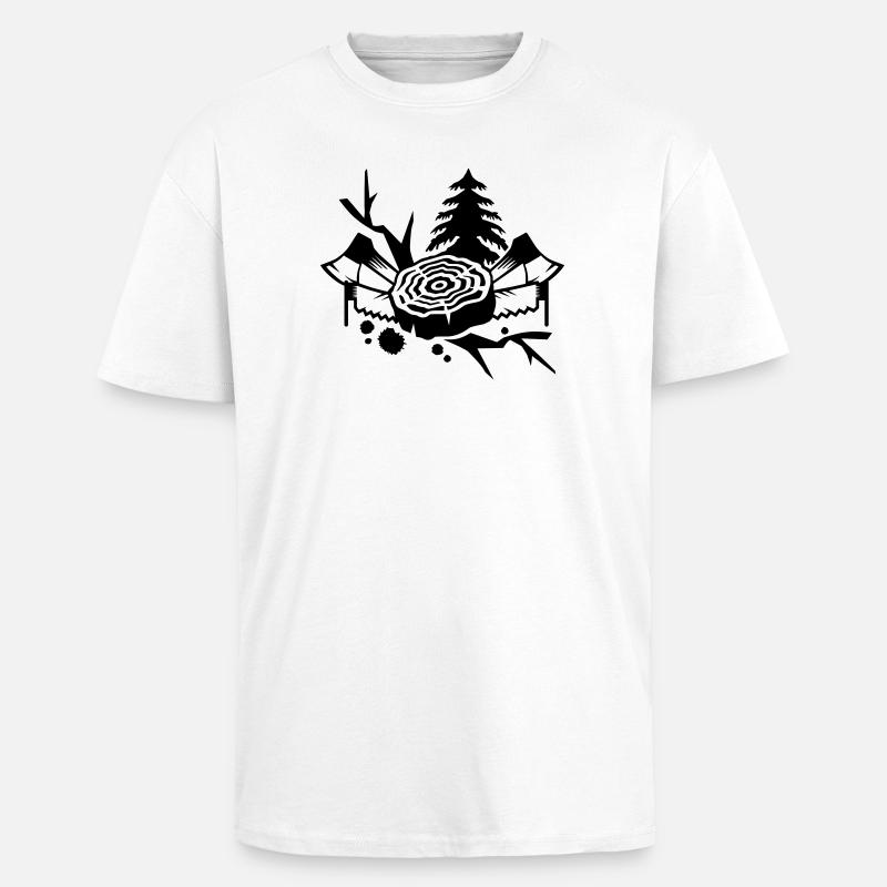 Tools for lumberjacks - Unisex Oversized Heavyweight T-shirt - white