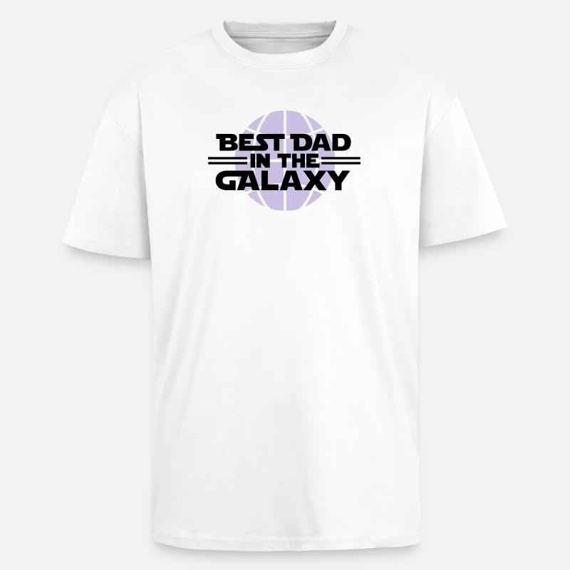 Best dad in the galaxy - Unisex Oversized Heavyweight T-shirt - white