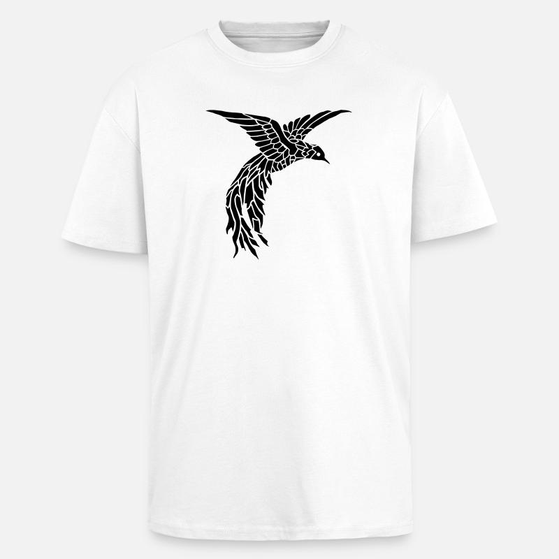 Vogel - Oversized Heavyweight Unisex T-Shirt - Weiß