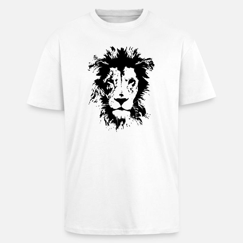 LÖWE - Oversized Heavyweight Unisex T-Shirt - Weiß