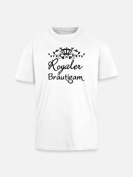 Royaler Bräutigam Geschenk - Oversized Heavyweight Unisex T-Shirt - Weiß