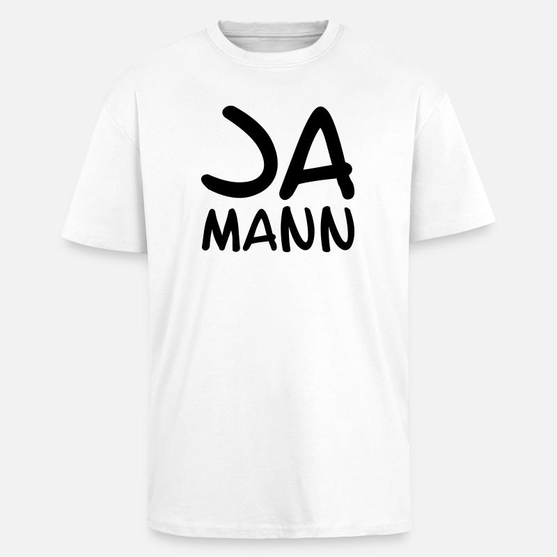 Ja Mann - Oversized Heavyweight Unisex T-Shirt - Weiß