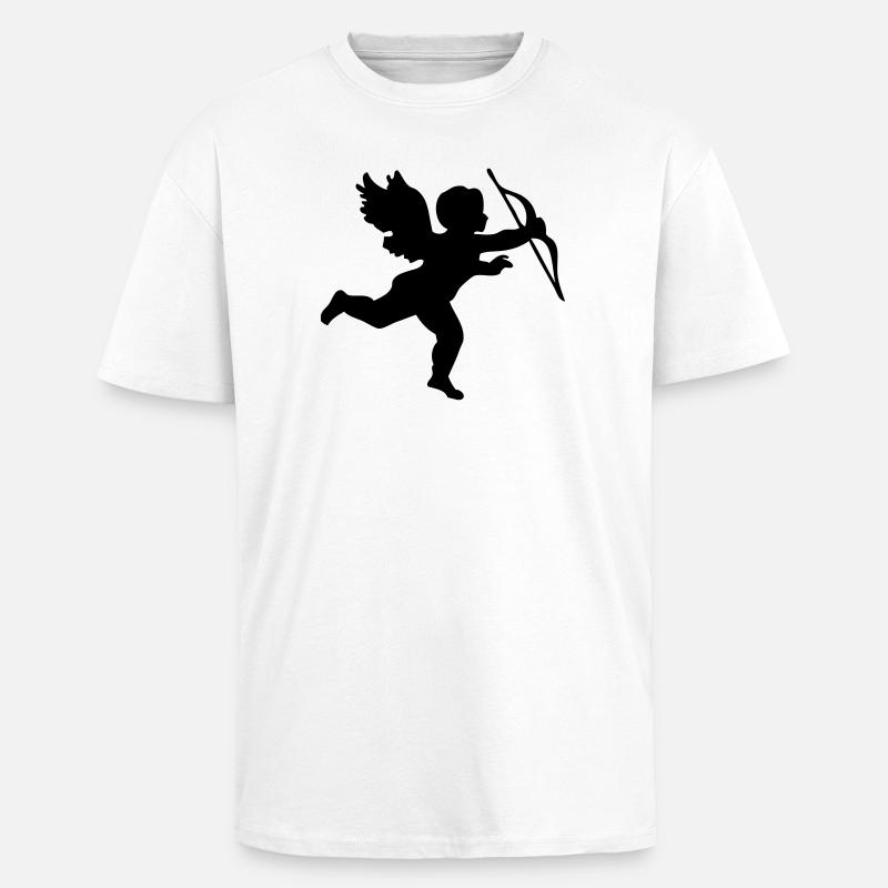 Engel mit Pfeil und Bogen  - Oversized Heavyweight Unisex T-Shirt - Weiß