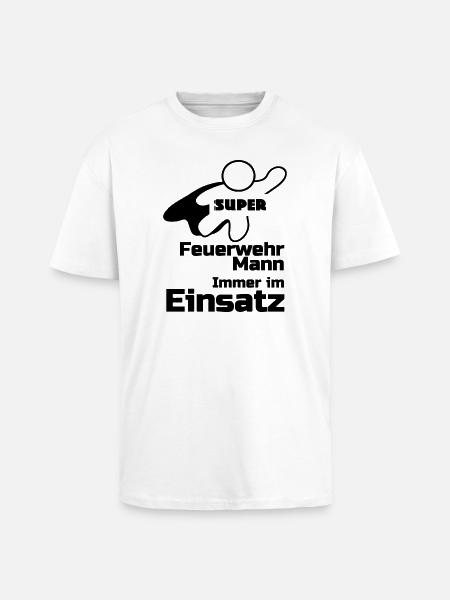 Super Feuerwehrmann Geschenk - Oversized Heavyweight Unisex T-Shirt - Weiß