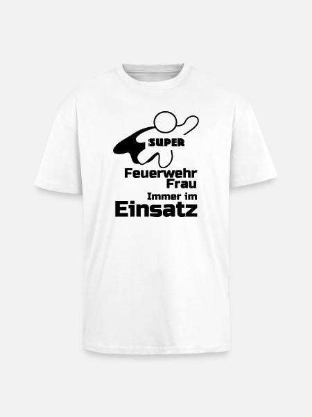 Super Feuerwehrfrau Geschenk - Oversized Heavyweight Unisex T-Shirt - Weiß