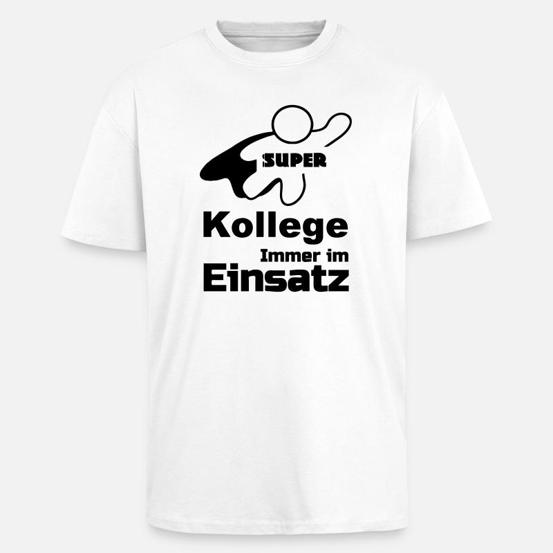 Super Kollege Geschenk - Oversized Heavyweight Unisex T-Shirt - Weiß