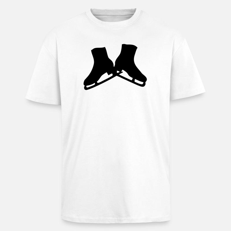 Schlittschuhe - Oversized Heavyweight Unisex T-Shirt - Weiß