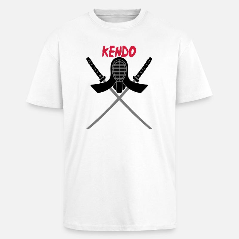 KENDO - T-shirt unisexe oversize épais - blanc