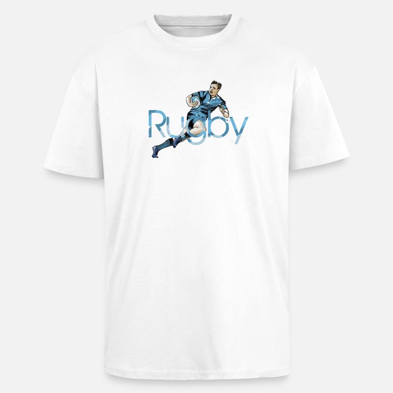 Rugby - Unisex Oversized Heavyweight T-shirt - white