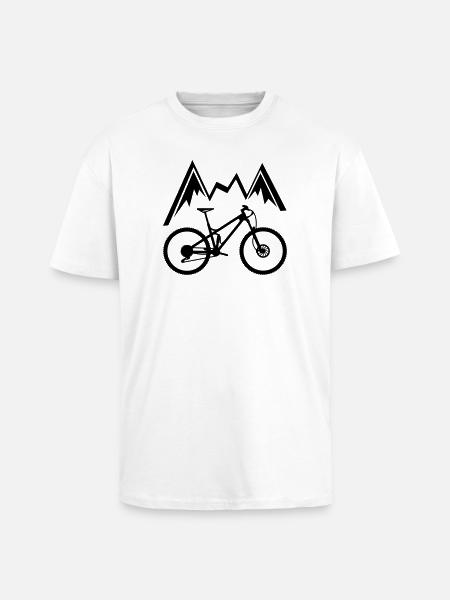 Mountain bike - Unisex Oversized Heavyweight T-shirt - white