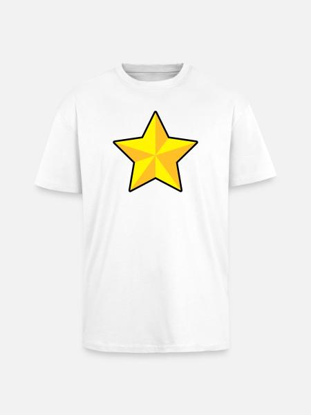 3D Stern | 3D Star | Dimension - Unisex Oversized Heavyweight T-shirt - white