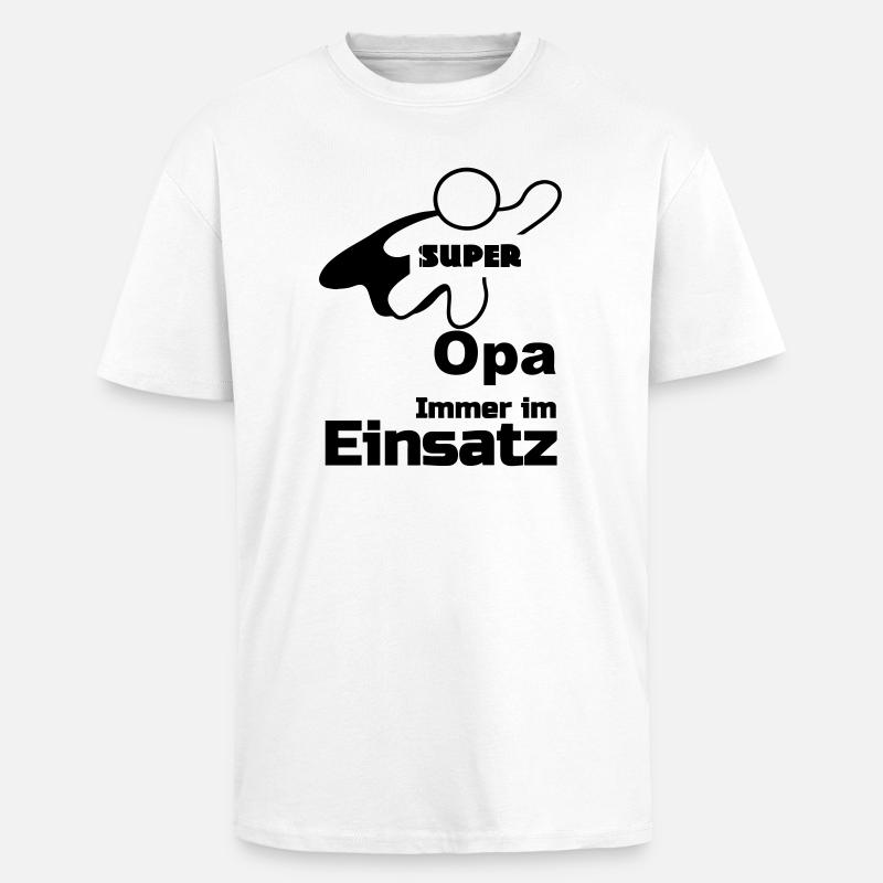 Super Opa Geschenk - Oversized Heavyweight Unisex T-Shirt - Weiß