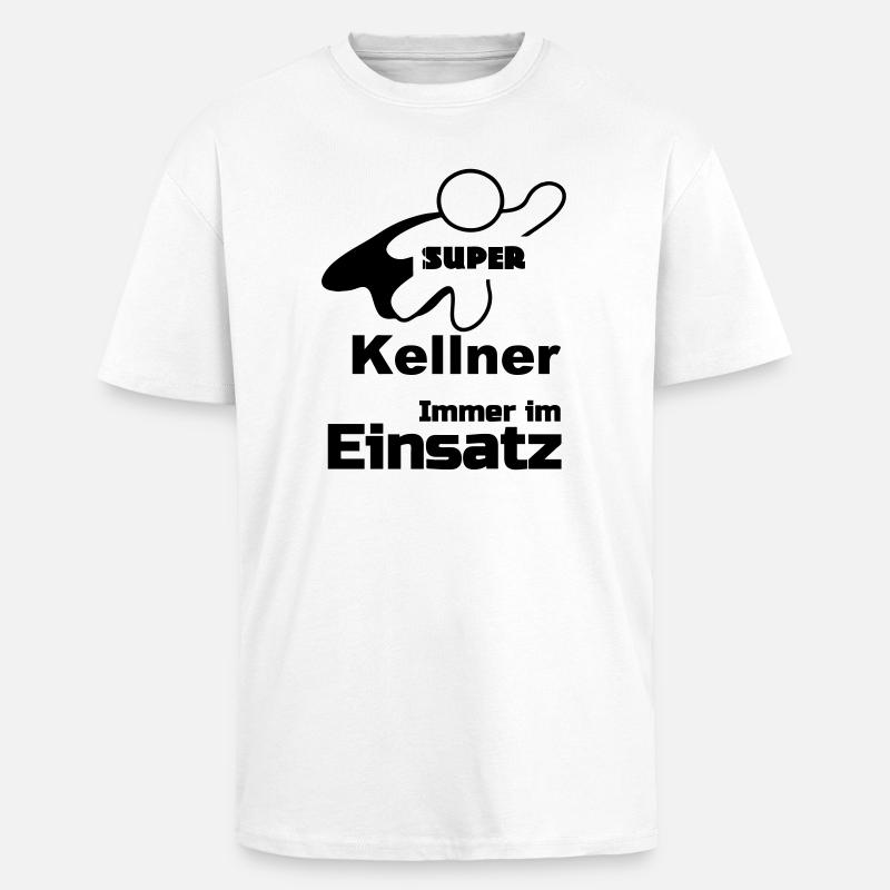 Super Kellner Geschenk - Oversized Heavyweight Unisex T-Shirt - Weiß