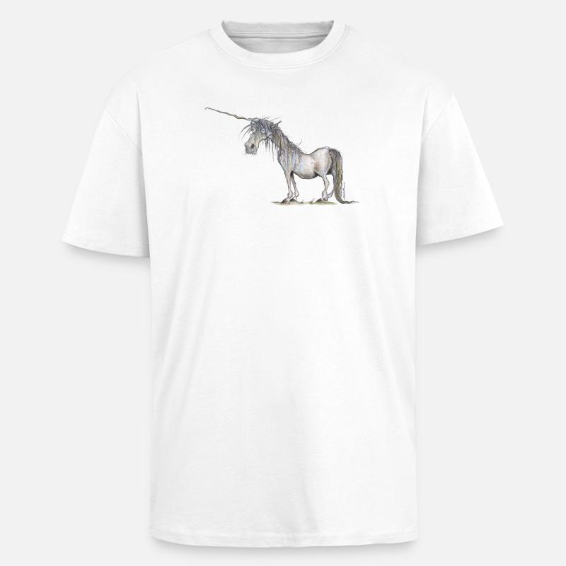 Das letzte Einhorn - Oversized Heavyweight Unisex T-Shirt - Weiß