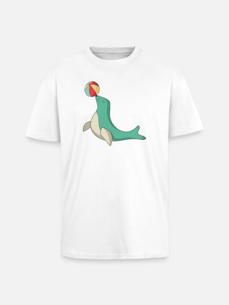 sceau - T-shirt unisexe oversize épais - blanc