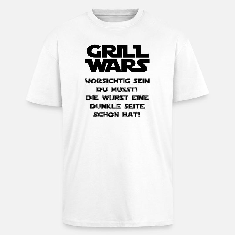 Grill Wars - Oversized Heavyweight Unisex T-Shirt - Weiß