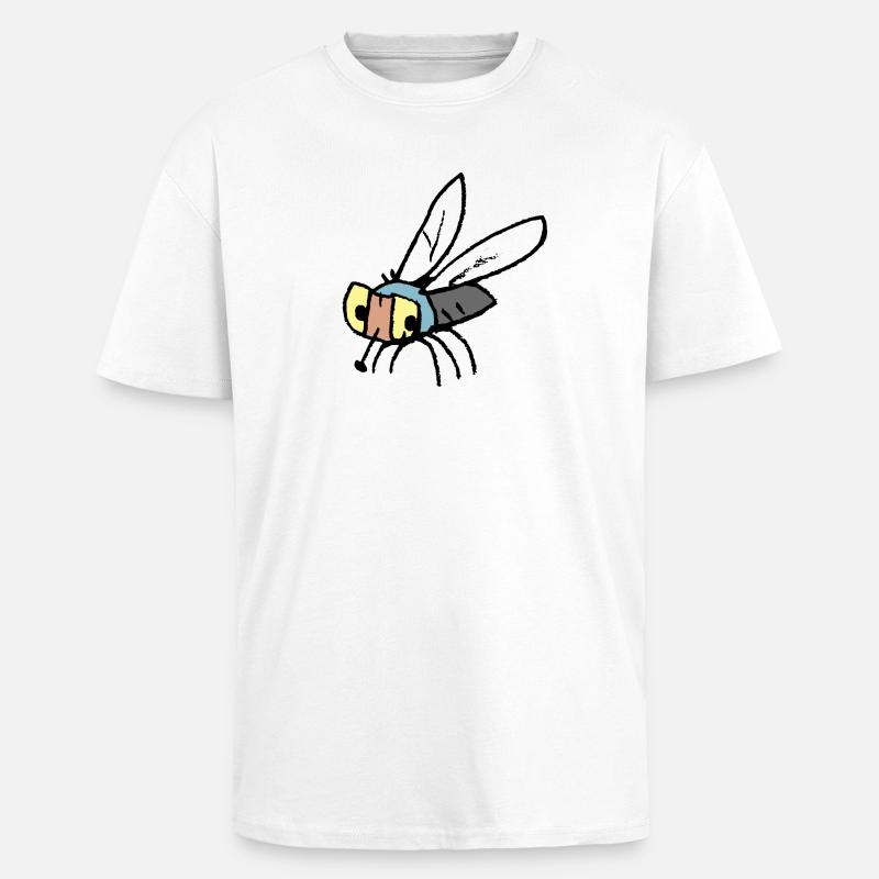 Fliege - Oversized Heavyweight Unisex T-Shirt - Weiß