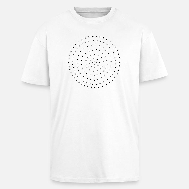 Dotted dots circle dots pattern gift - Unisex Oversized Heavyweight T-shirt - white