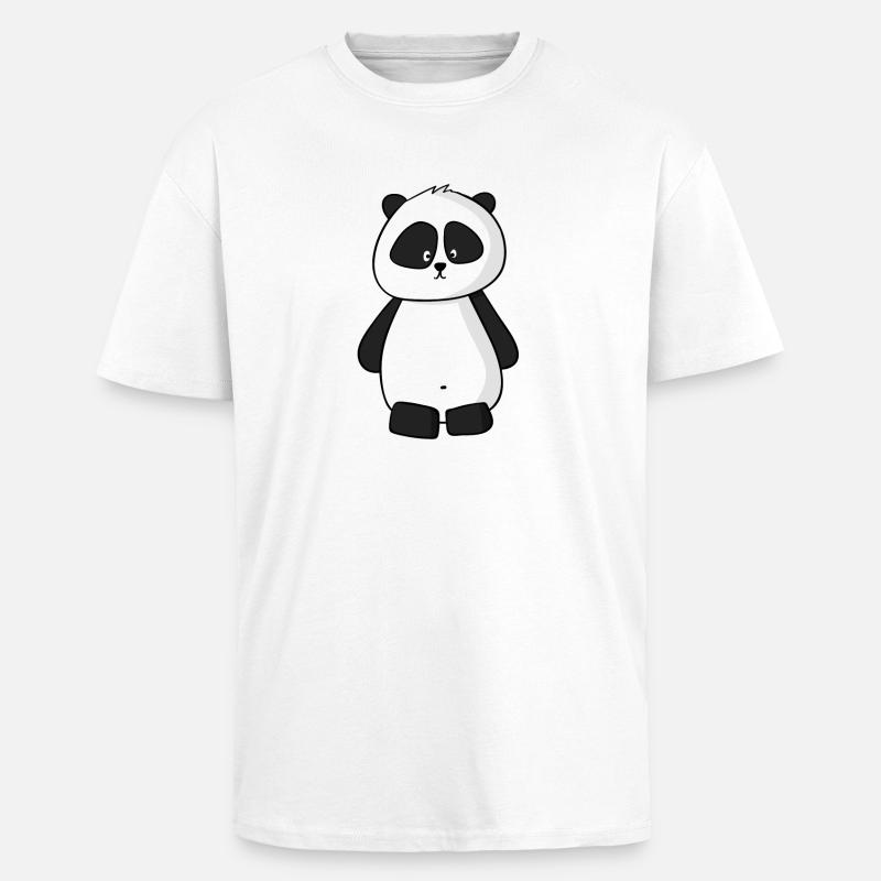 Panda - T-shirt unisexe oversize épais - blanc