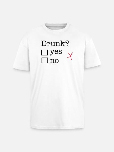 drunk - Unisex Oversized Heavyweight T-shirt - white