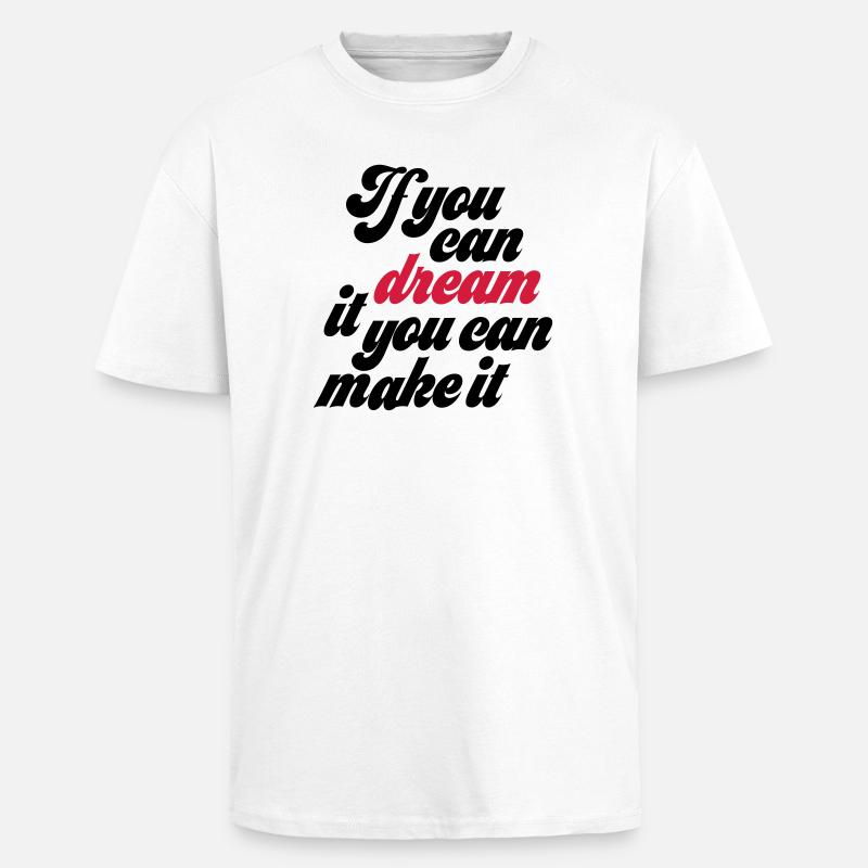Motivation - Oversized Heavyweight Unisex T-Shirt - Weiß