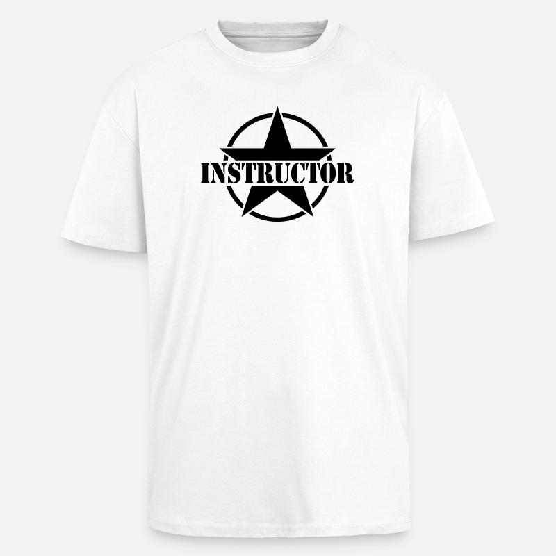 Instructor | Instruction - Unisex Oversized Heavyweight T-shirt - white