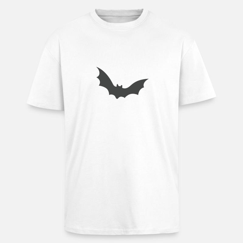 Fledermaus, Halloween, Robin, Grusel - Oversized Heavyweight Unisex T-Shirt - Weiß