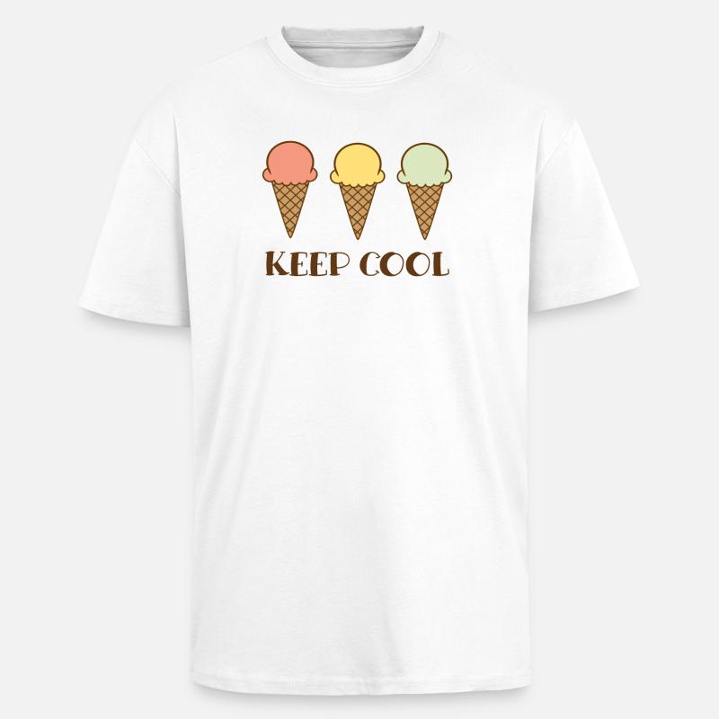 Keep cool - Unisex Oversized Heavyweight T-shirt - white