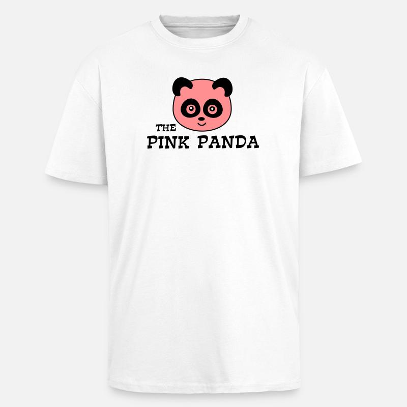 panda - Unisex Oversized Heavyweight T-shirt - white