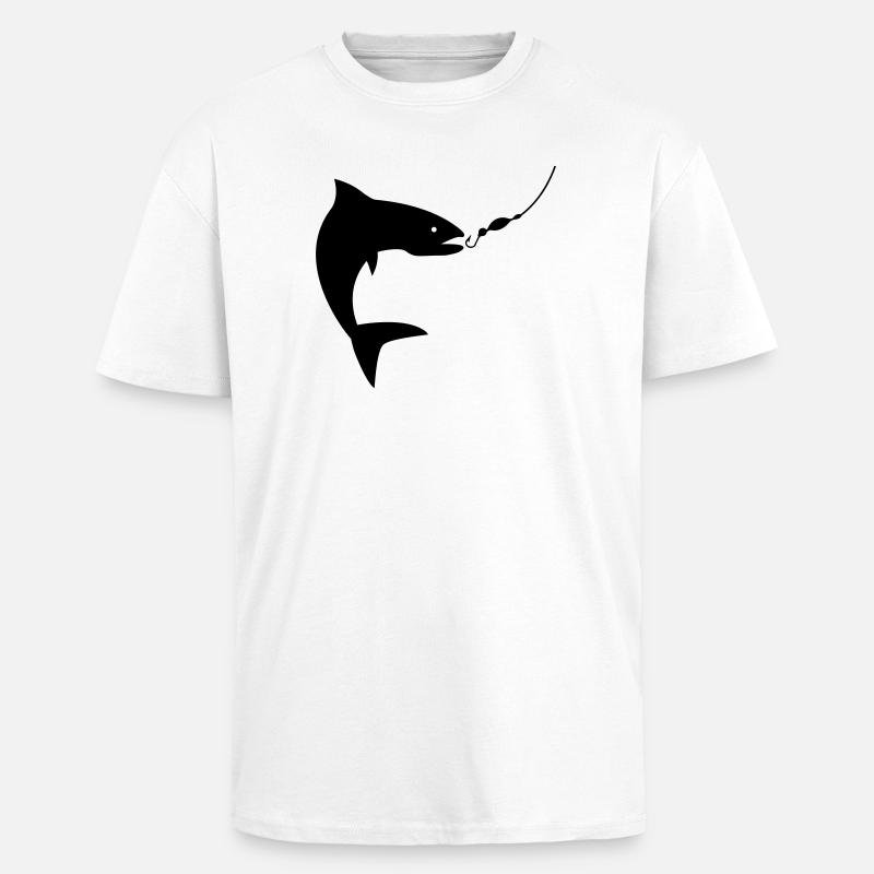 angling - Unisex Oversized Heavyweight T-shirt - white