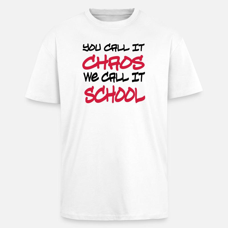 Schule - Oversized Heavyweight Unisex T-Shirt - Weiß