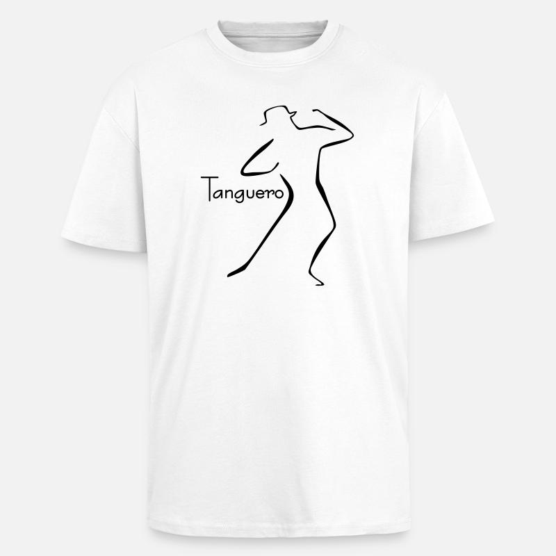 Tango-5 - Oversized Heavyweight Unisex T-Shirt - Weiß