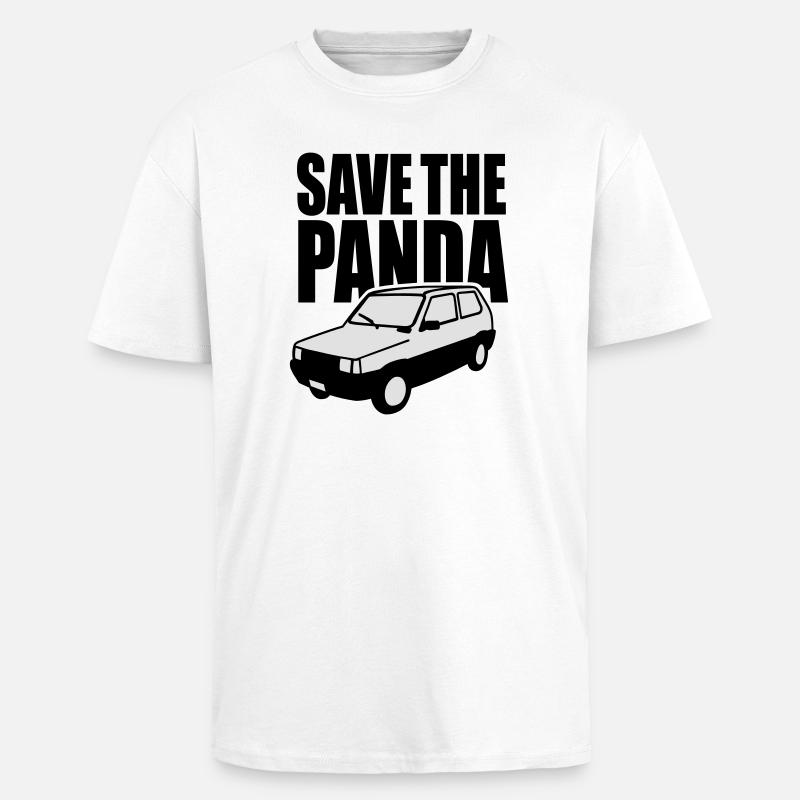 Save the panda - Oversized Heavyweight Unisex T-Shirt - Weiß