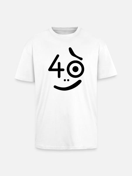 40 years - so what? - Unisex Oversized Heavyweight T-shirt - white