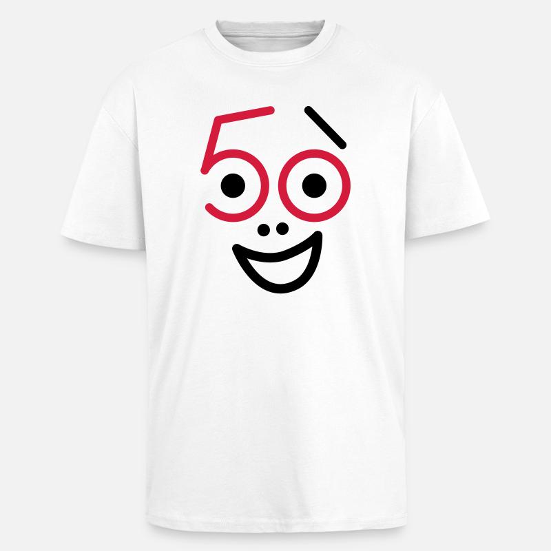 50 years old and still fresh! - Unisex Oversized Heavyweight T-shirt - white