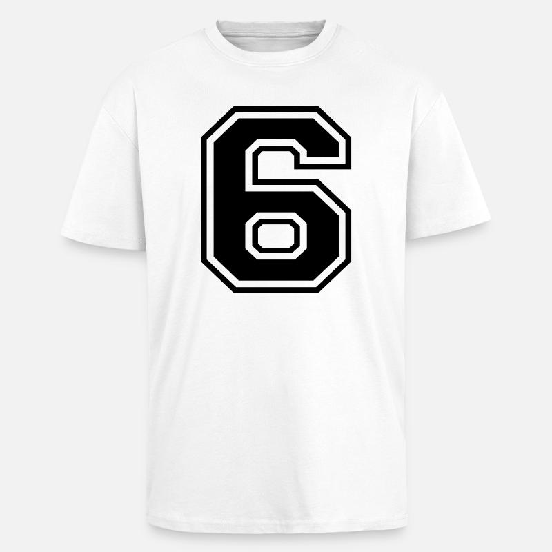 6 - Oversized Heavyweight Unisex T-Shirt - Weiß
