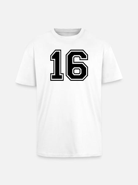 16 - Oversized Heavyweight Unisex T-Shirt - Weiß