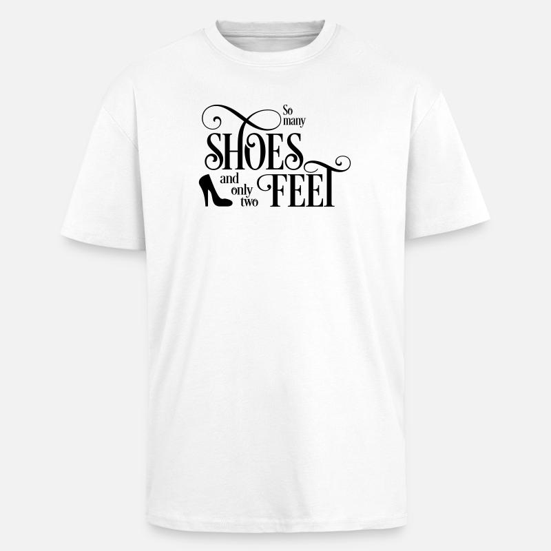 Chaussures - T-shirt unisexe oversize épais - blanc