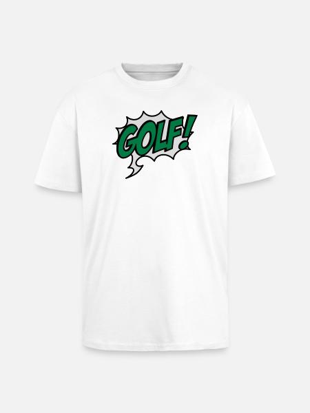 2541614 15928109 golf exclamation - Unisex Oversized Heavyweight T-shirt - white