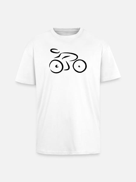 6254398 115307606 Bicycle - Unisex Oversized Heavyweight T-shirt - white