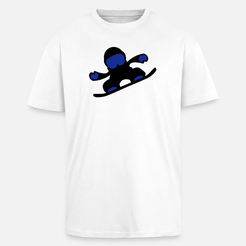 snowboardeuse - T-shirt unisexe oversize épais - blanc