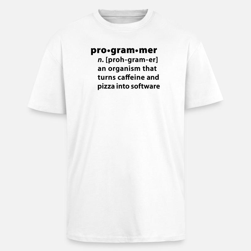 Programmer dictionary definition - Unisex Oversized Heavyweight T-shirt - white