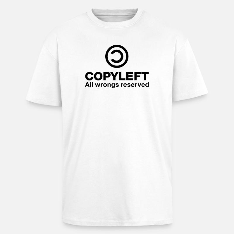 Copyleft Alle Unrecht vorbehalten - Oversized Heavyweight Unisex T-Shirt - Weiß