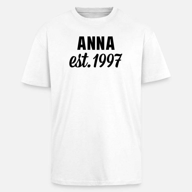 Anna est 1997 - Oversized Heavyweight Unisex T-Shirt - Weiß