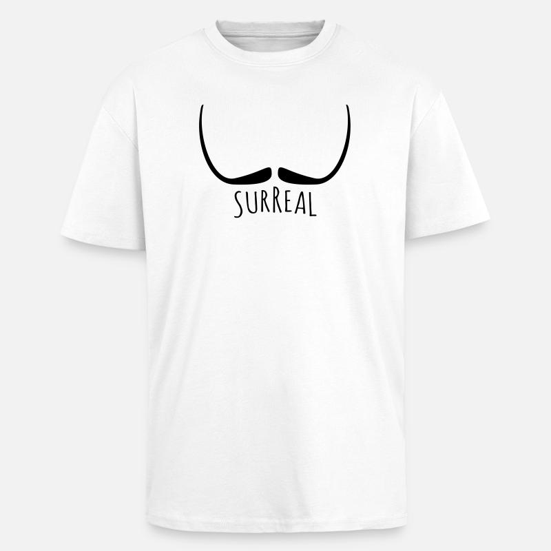 Surreal - surreal Schnurrbart - Oversized Heavyweight Unisex T-Shirt - Weiß