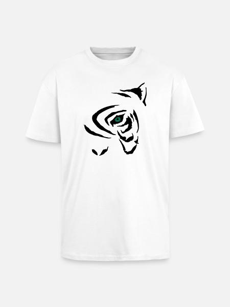 Tribal Tiger 2 - Unisex Oversized Heavyweight T-shirt - white