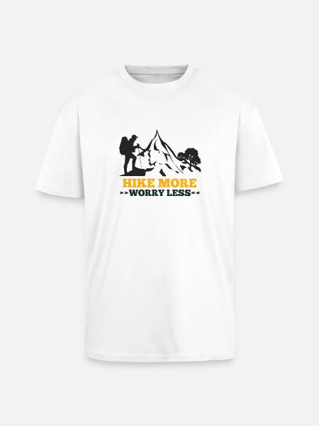 hiking, hiking, leisure, hobbies, mountain - Unisex Oversized Heavyweight T-shirt - white
