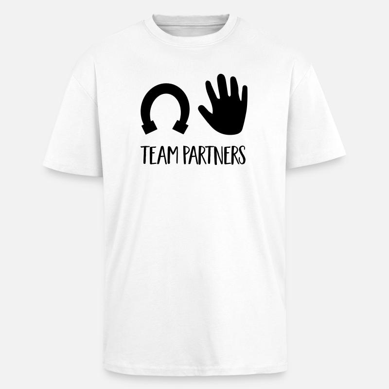 Pferd - Oversized Heavyweight Unisex T-Shirt - Weiß