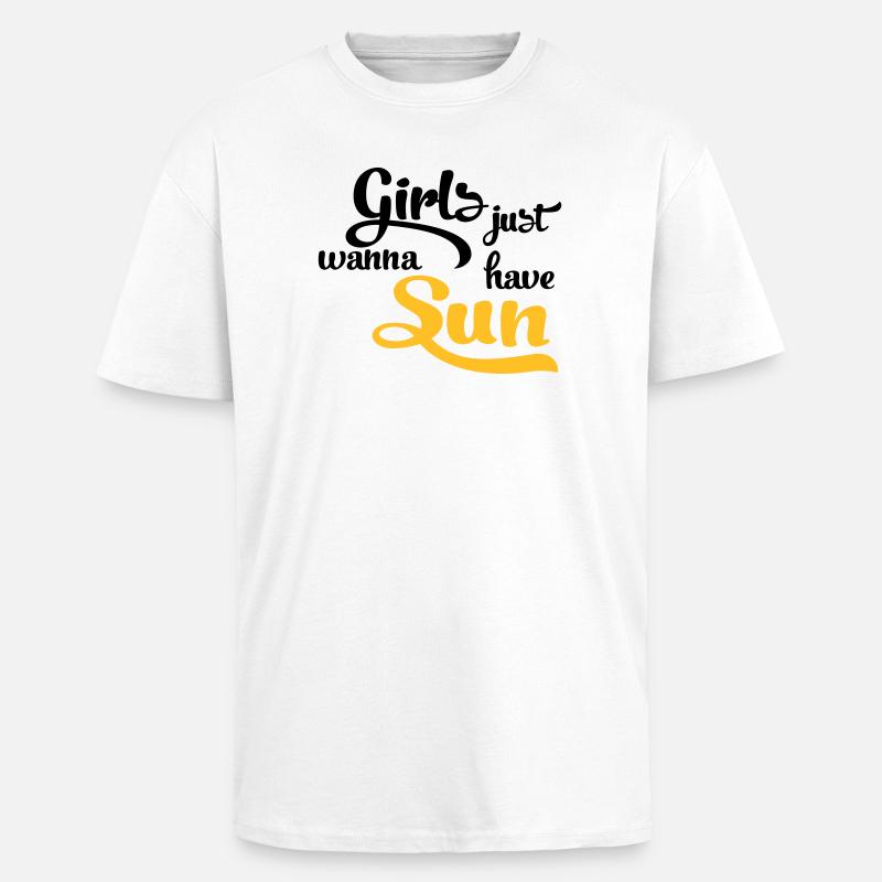 Sonne - Oversized Heavyweight Unisex T-Shirt - Weiß